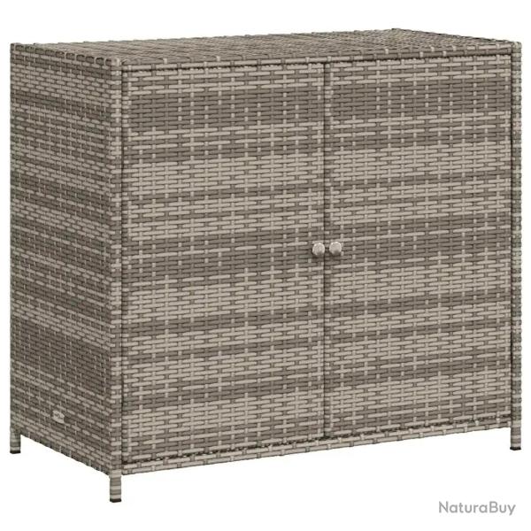 Armoire de rangement de jardin moderne grande capacit� 83 x 45 x 76 cm en r�sine tress�e gris 02_00