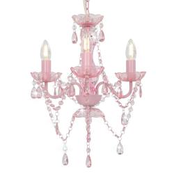 Lustre design extravagant 36 x 42 cm ambiance cosy &eacute;clairage artistique en m&eacute;tal rose 02_0046405