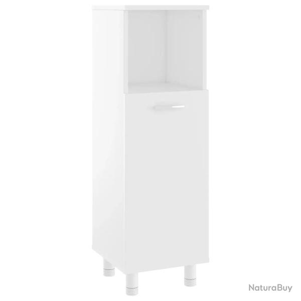 Armoire de salle de bain chic avec 3 compartiments 30 x 30 x 95 cm en bois d'ing�nierie blanc 02_00
