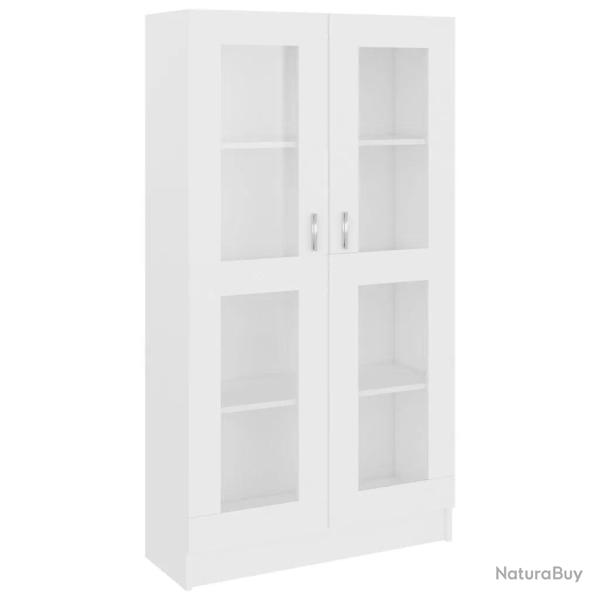 Armoire � vitrine classique 82,5 x 30,5 x 150 cm pratique espace de rangement design �pur� en bois
