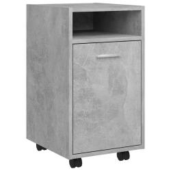 Armoire lat&eacute;rale mobile avec &eacute;tag&egrave;re 33 x 38 x 60 cm en bois d'ing&eacute;nierie gris b&eacute;ton 02_0047777