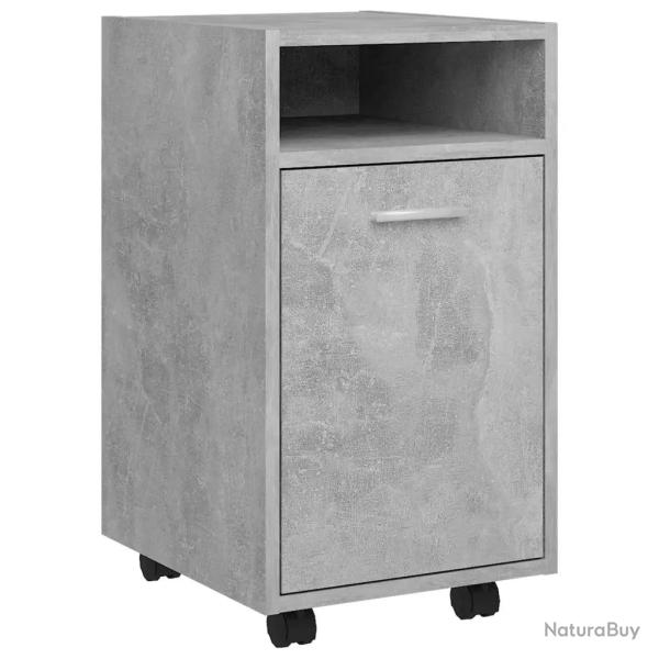 Armoire lat�rale mobile avec �tag�re 33 x 38 x 60 cm en bois d'ing�nierie gris b�ton 02_0047777