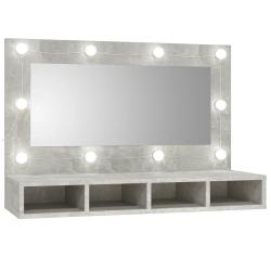 Armoire &agrave; miroir avec LED multiusage 90 x 31,5 x 62 cm &eacute;clairage modulable design contemporain en b