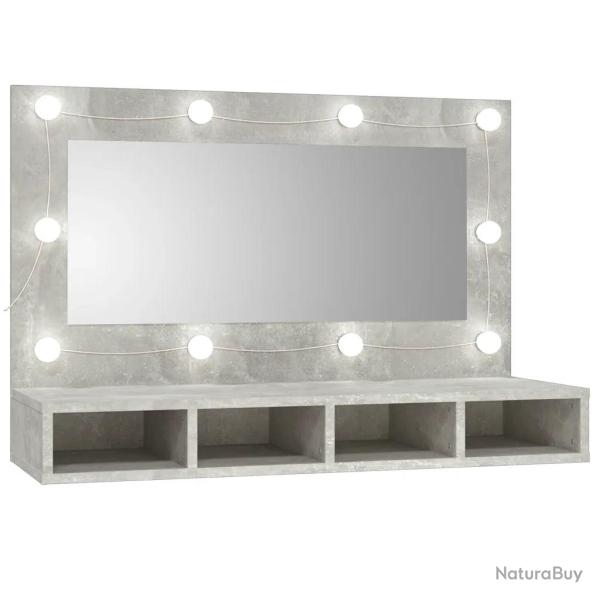 Armoire � miroir avec LED multiusage 90 x 31,5 x 62 cm �clairage modulable design contemporain en b