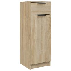 Armoire de salle de bain classique rangement 32 x 33,5 x 90 cm en bois d'ing&eacute;nierie ch&ecirc;ne sonoma 02