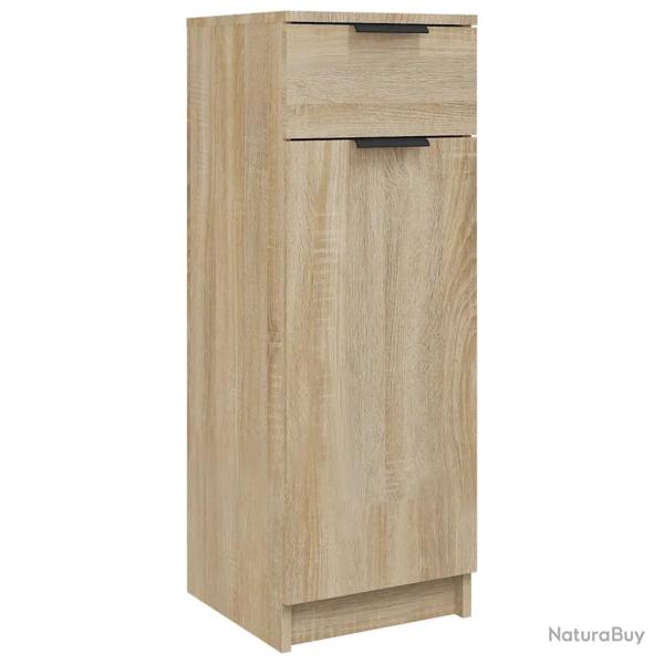 Armoire de salle de bain classique rangement 32 x 33,5 x 90 cm en bois d'ing�nierie ch�ne sonoma 02