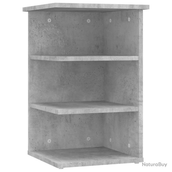 Armoire lat�rale avec 3 �tag�res pratique et �l�gante 35 x 35 x 55 cm en agglom�r� gris b�ton 02_00