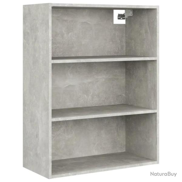 Armoire murale suspendue optimise espace 69,5 x 32,5 x 90 cm design moderne finition lisse en bois