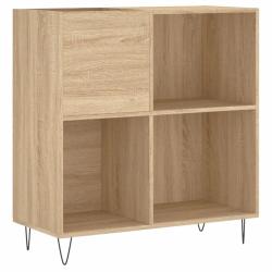 Armoire &agrave; disques moderne avec grand espace de rangement 84,5 x 38 x 89 cm style industriel en bois
