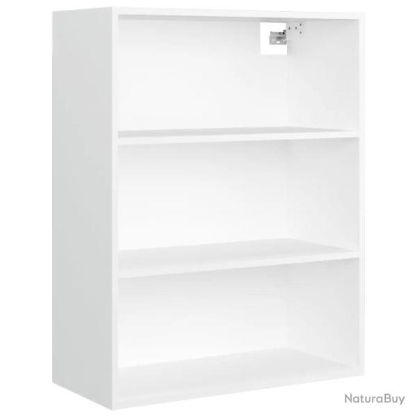 Armoire murale suspendue bois d'ing�nierie moderne organisation 69,5 x 32,5 x 90 cm en bois blanc 0