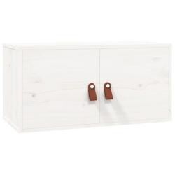 Armoire murale fonctionnelle rangement blanc 60 x 30 x 30 cm en bois de pin massif 02_0048373