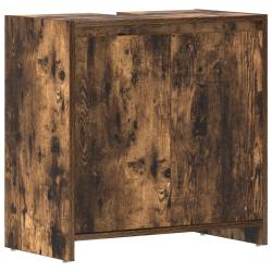 Armoire de salle de bain design &eacute;l&eacute;gant espace de rangement 60 x 33 x 61 cm en bois d'ing&eacute;nierie ch