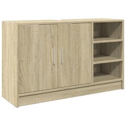 Armoire sous &eacute;vier moderne avec rangement 90 x 29 x 55 cm en bois d'ing&eacute;nierie ch&ecirc;ne sonoma 02_0049