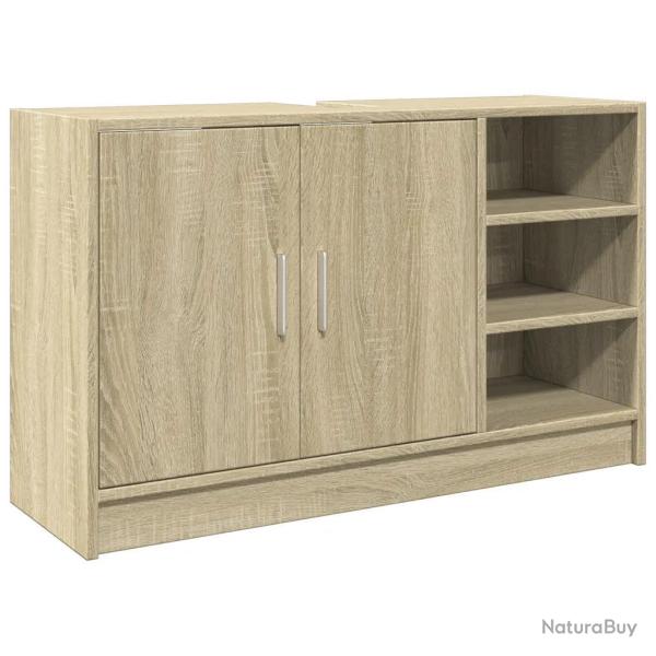 Armoire sous �vier moderne avec rangement 90 x 29 x 55 cm en bois d'ing�nierie ch�ne sonoma 02_0049