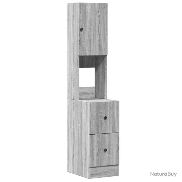 Armoire de cuisine pratique moderne 35 x 50 x 180 cm grand espace de rangement en bois d'ing�nierie