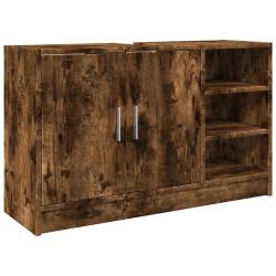 Armoire d'&eacute;vier moderne rangement grand espace 90 x 29 x 55 cm en bois d'ing&eacute;nierie ch&ecirc;ne fum&eacute; 02_0