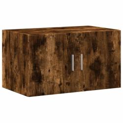 Armoire murale moderne gain de place rangement 70 x 42 x 40 cm en bois d'ing&eacute;nierie ch&ecirc;ne fum&eacute; 02_0