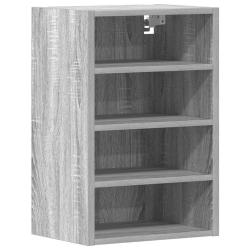 Armoire suspendue murale design moderne cuisine 40 x 29,5 x 60 cm en bois d'ing&eacute;nierie gris sonoma