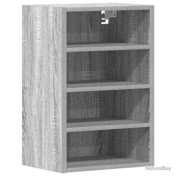 Armoire suspendue murale design moderne cuisine 40 x 29,5 x 60 cm en bois d'ing�nierie gris sonoma