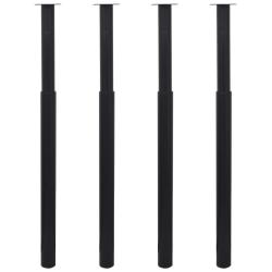 Lot de 4 pieds de table t&eacute;lescopiques r&eacute;glables hauteur 710 x 1100 mm style moderne tr&egrave;s robustes e