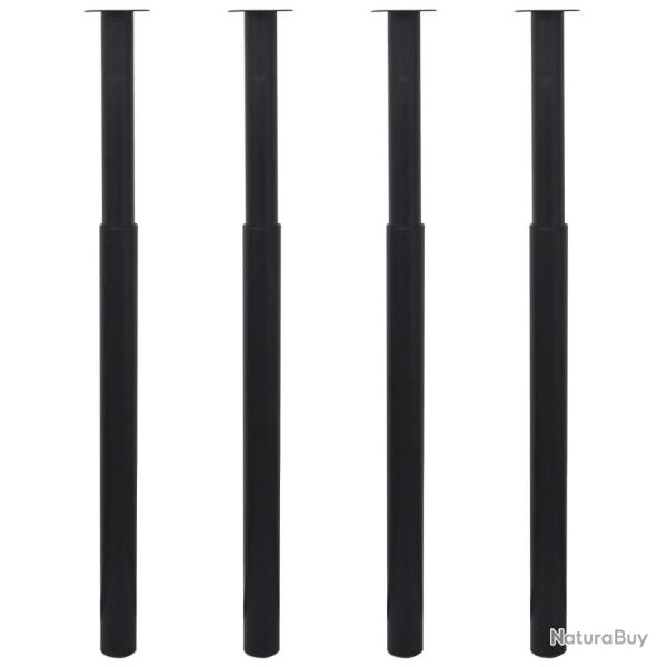 Lot de 4 pieds de table t�lescopiques r�glables hauteur 710 x 1100 mm style moderne tr�s robustes e