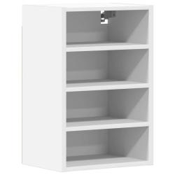 Armoire suspendue design &eacute;pur&eacute; cuisine rangement mural 40 x 29,5 x 60 cm en bois d'ing&eacute;nierie blanc