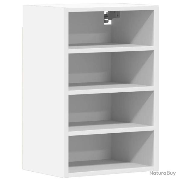 Armoire suspendue design �pur� cuisine rangement mural 40 x 29,5 x 60 cm en bois d'ing�nierie blanc