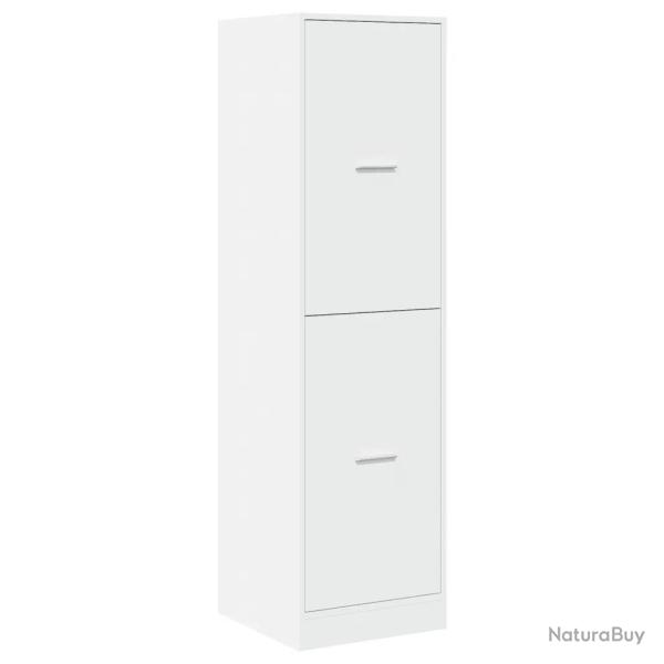 Armoire d'apothicaire blanche � rangement modulable 40 x 41 x 144,5 cm en bois d'ing�nierie blanc 0