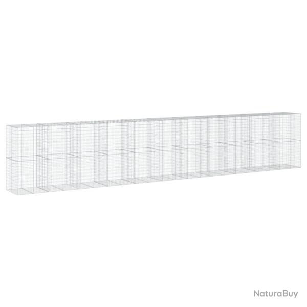 Panier gabion ext�rieur polyvalent 1100 x 100 x 200 cm facile � assembler style moderne en fer galv