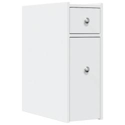 Armoire de salle de bain &eacute;troite pratique avec roulettes 21,5 x 50 x 60 cm en bois d'ing&eacute;nierie bla