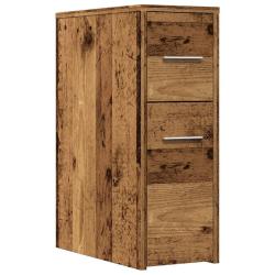 Armoire de salle de bain &eacute;troite pratique 22 x 44 x 61,5 cm avec roulettes style vintage en bois vi