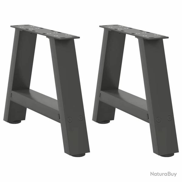 Lot de 2 pieds de table basse en A 40 x 30-31 cm avec niveleurs r�glables design moderne en acier a