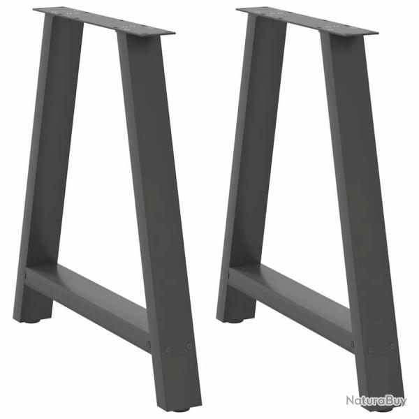 Lot de 2 pieds de table en A r�glables pour table � manger 70 x 73 cm robustes et modernes en acier