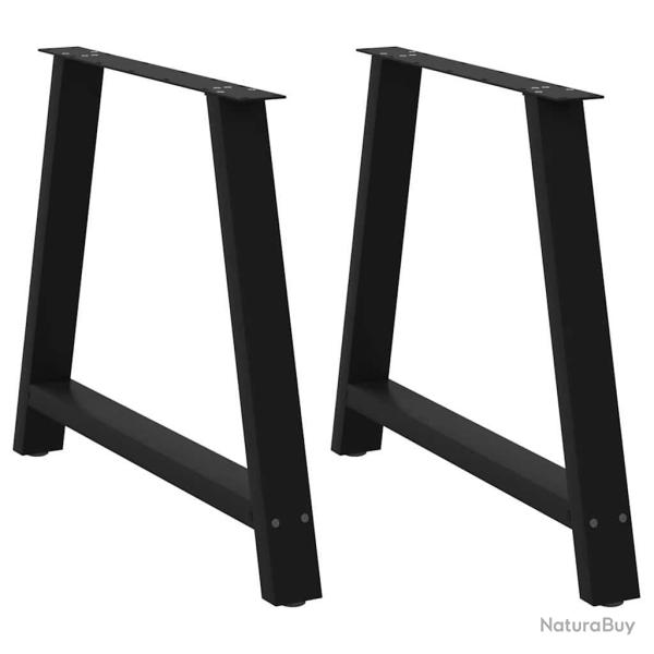 Lot de 2 pieds de table � manger en A 90 x 73 cm design moderne avec niveleurs r�glables en acier n