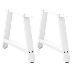 Lot de 2 pieds de table basse en forme de A 60 x 42-43 cm robustes et r&eacute;glables design moderne en a