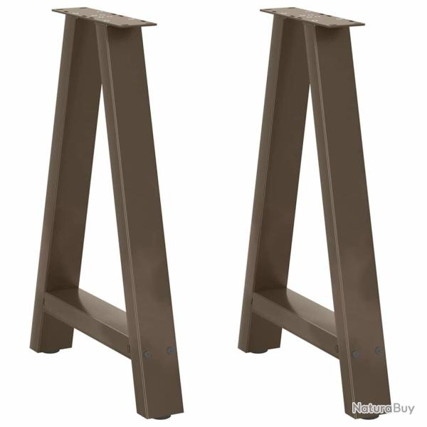 Lot de 2 pieds de table � manger en forme de A 50 x 72 cm design moderne avec niveleurs r�glables e