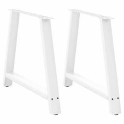 Lot de 2 pieds de table &agrave; manger en forme de A 90 x 73 cm avec niveleurs r&eacute;glables design moderne e