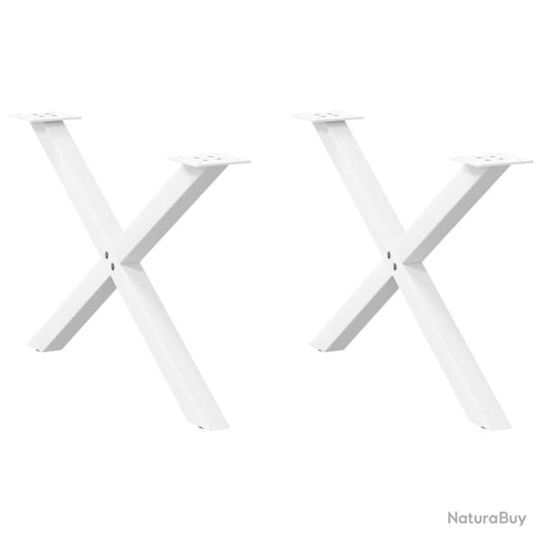 Lot de 2 pieds de table basse en forme de X 70 x 42-43 cm avec niveleurs r�glables style moderne en