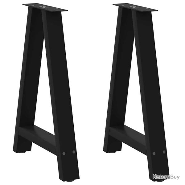 Lot de 2 pieds de table � manger en forme de A 50 x 72 cm design moderne stabilisateurs r�glables e