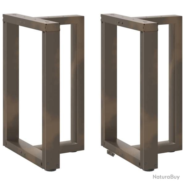Lot de 2 pieds de table en T r�glables 50 x 35 x 73 cm design moderne stable en acier noir 02_00573