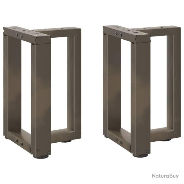 Lot de 2 pieds de table basse en T 38 x 25 x 42 cm robustes avec niveleurs r�glables design moderne