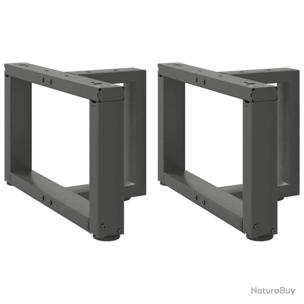 Lot de 2 pieds de table basse en T design moderne 50 x 25 x 31 cm avec niveleurs r�glables en acier