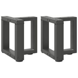 Lot de 2 pieds de table basse en T design moderne 30 x 25 x 31 cm avec niveleurs r&eacute;glables en acier