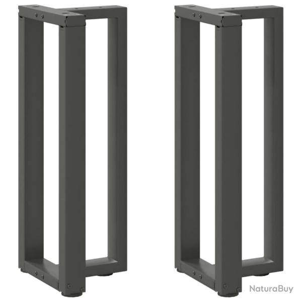 Lot de 2 pieds de table console en T 38 x 25 x 72 cm stabilisateurs r�glables design moderne en aci