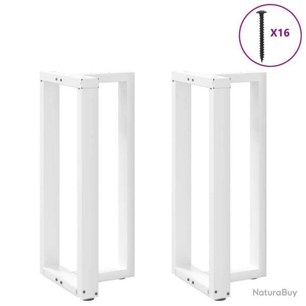 Lot de 2 pieds de table de bar en T r�glables 40 x 35 x 90 cm en acier thermolaqu� blanc 02_0057339