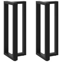 Lot de 2 pieds de table de bar en forme de T 40 x 35 x 100 cm robustes design moderne en acier noir