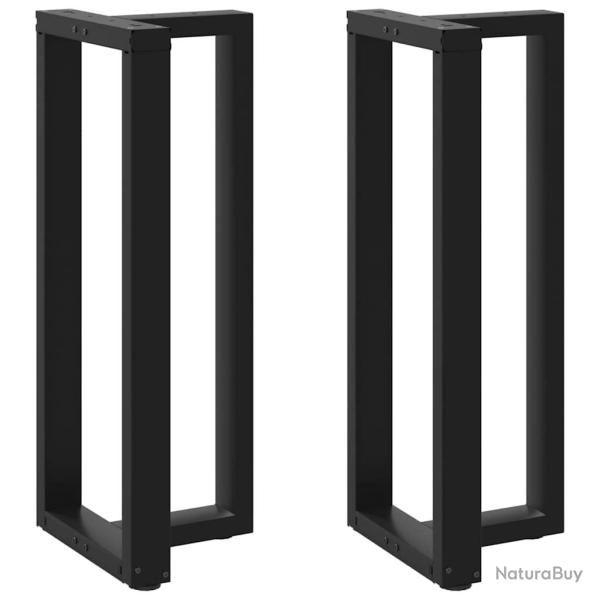 Lot de 2 pieds de table de bar en forme de T 40 x 35 x 100 cm robustes design moderne en acier noir