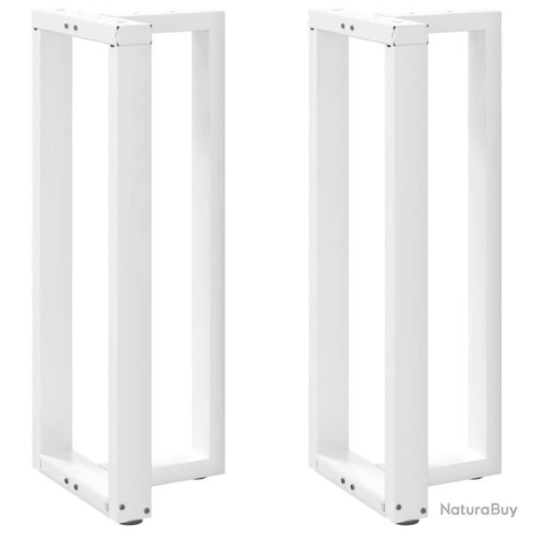 Lot de 2 pieds de table de bar en T r�glables pour plateau 40 x 35 x 100 cm en acier thermolaqu� bl