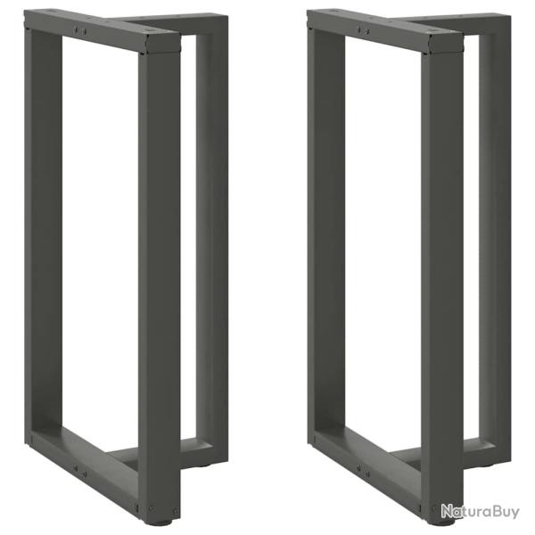 Lot de 2 pieds de table de bar en T design moderne 60 x 35 x 100 cm avec niveleurs r�glables en aci
