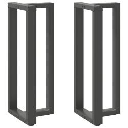 Lot de 2 pieds de table de bar en T ajustables 50 x 35 x 100 cm en acier anthracite 02_0057352